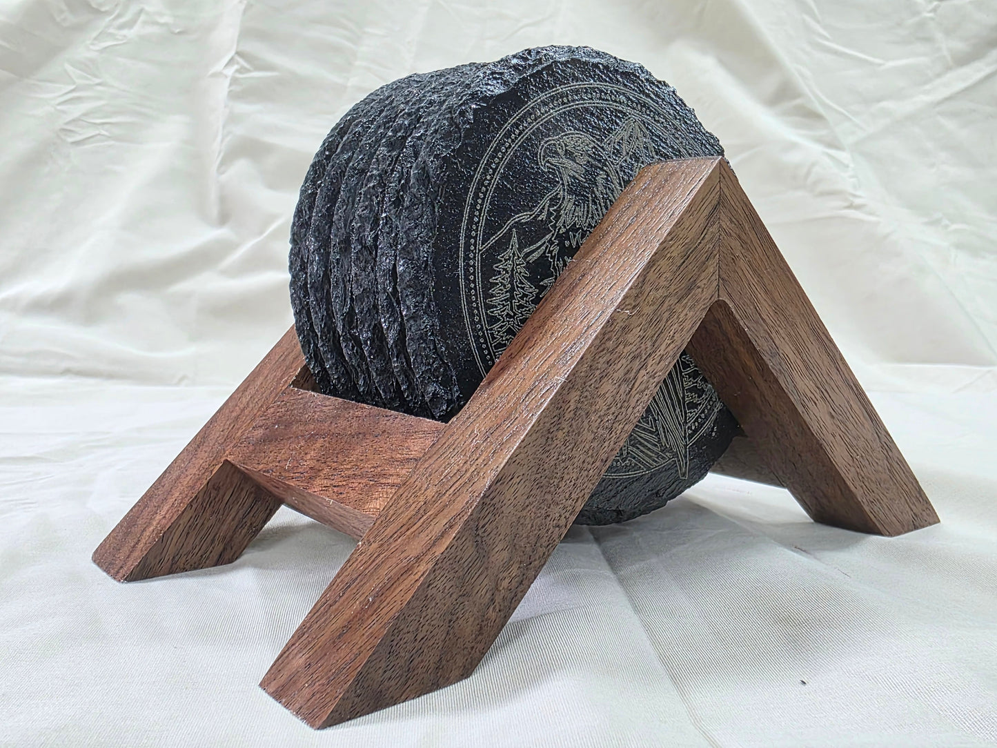Slate Coaster Set of 6 - Bald Eagle