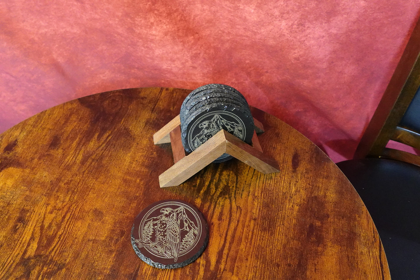 Slate Coaster Set of 6 - Bald Eagle