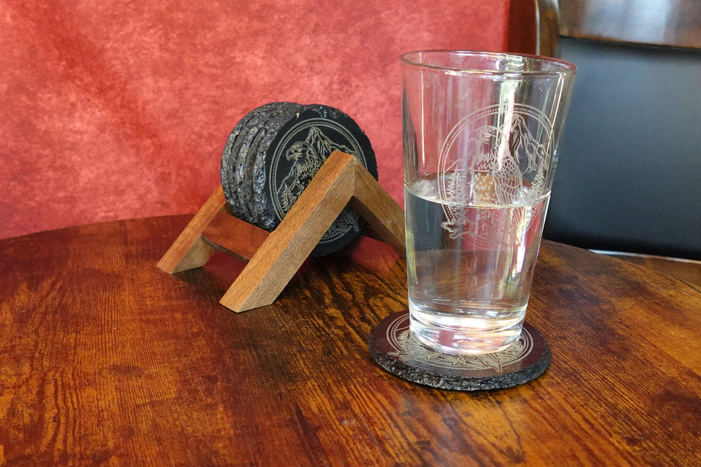 Slate Coaster Set of 6 - Bald Eagle
