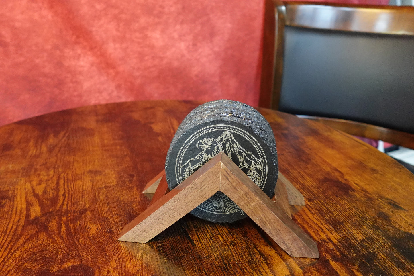 Slate Coaster Set of 6 - Bald Eagle