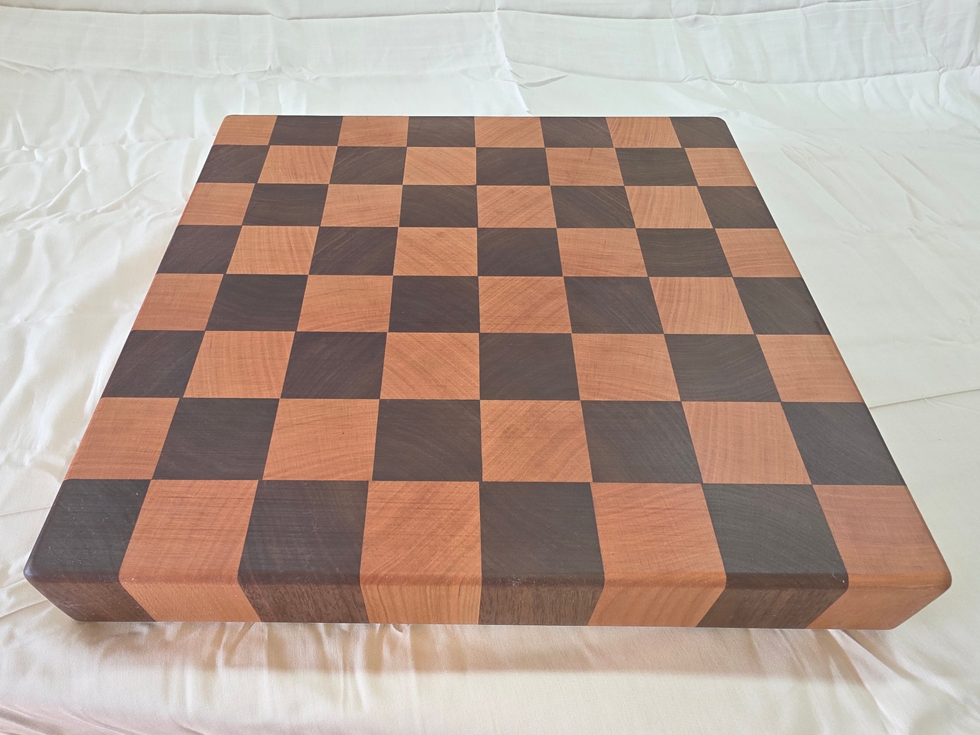 Handmade black walnut cherry end grain cutting board