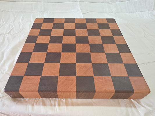 Handmade black walnut cherry end grain cutting board