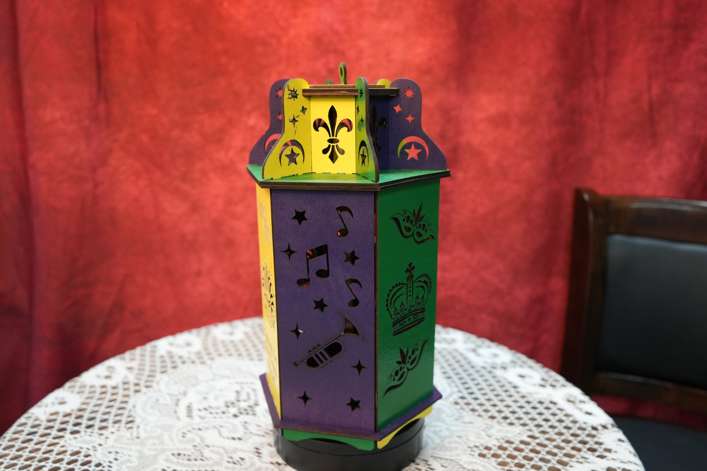 Mardi Gras LED Lantern