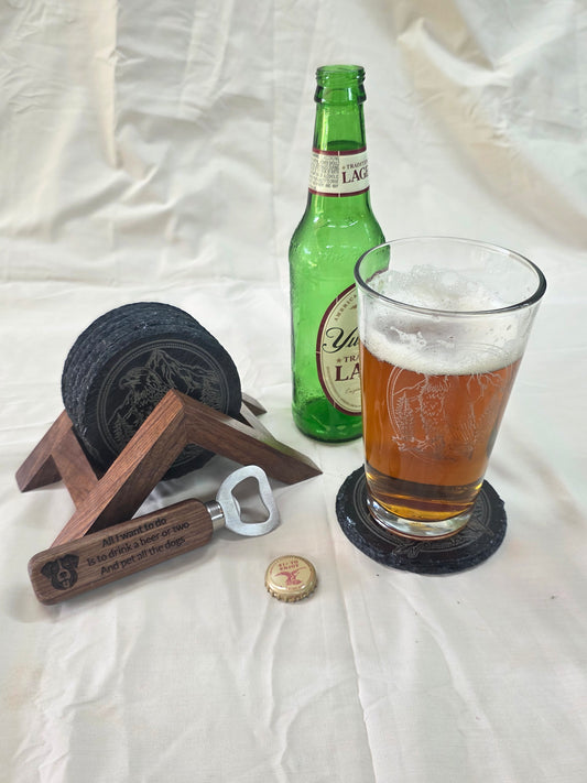 Slate Coaster Set of 6 - Bald Eagle