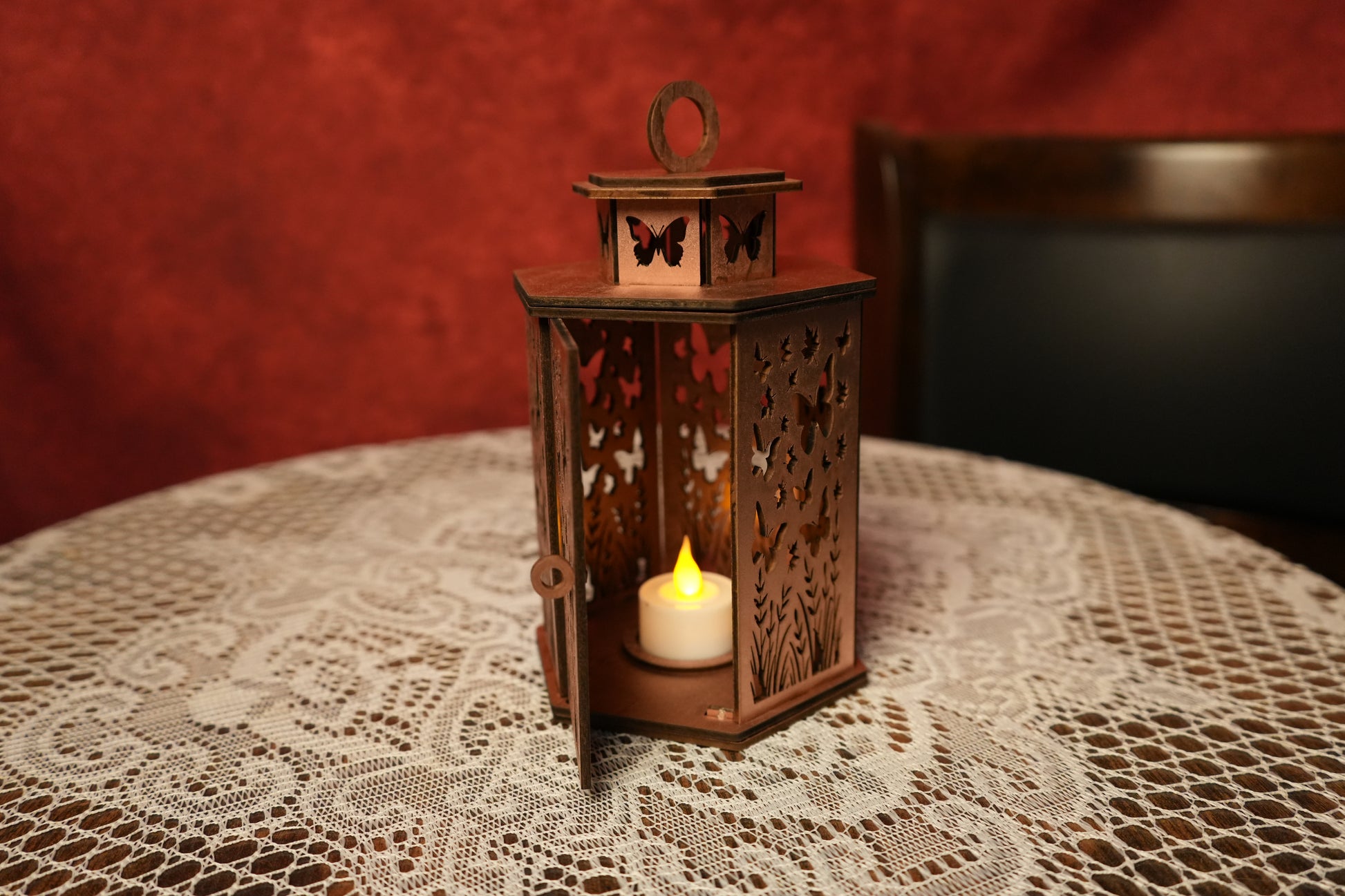 Butterfly Decor Lantern Side Door