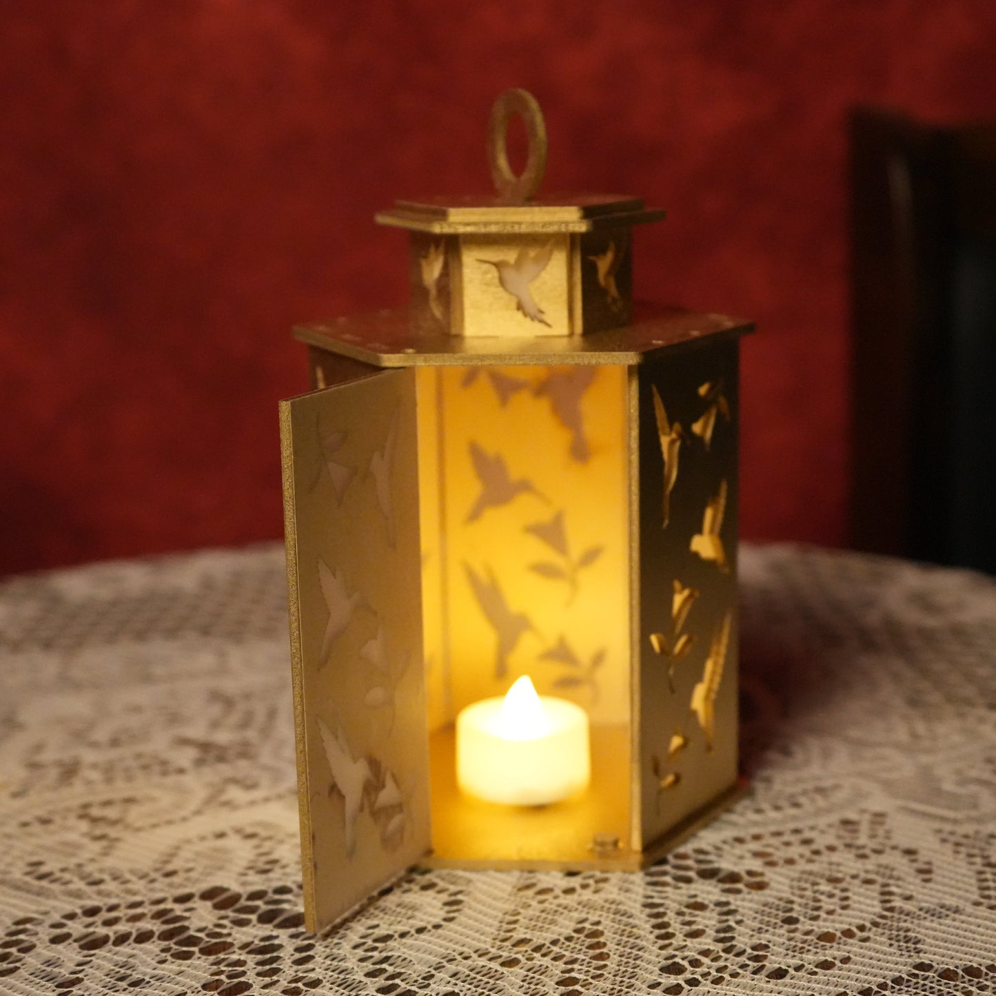 hummingbird ornament, hummingbird lantern, hummingbird decor