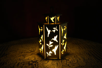 hummingbird ornament, hummingbird lantern, hummingbird decor