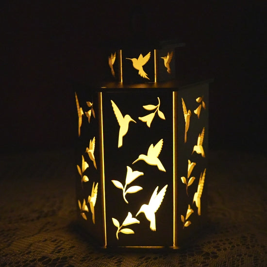 hummingbird ornament, hummingbird lantern, hummingbird decor