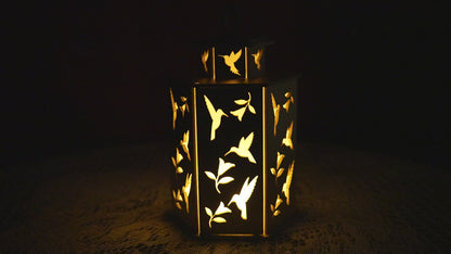 hummingbird ornament, hummingbird lantern, hummingbird decor